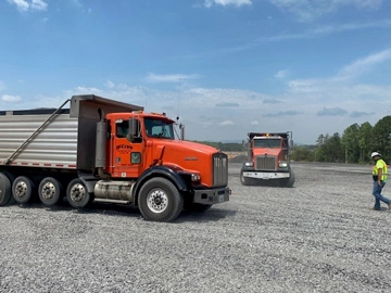 McCraw Trucking, Inc. On Job Site